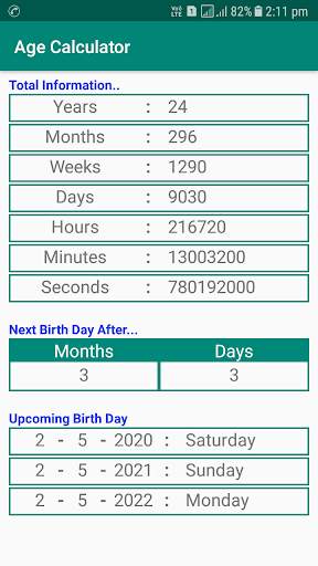Age Calculator screenshot 3