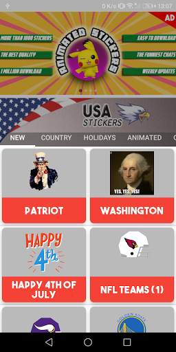 🇺🇸USA Stickers for WhatsApp (WAStickerApps) 🇺🇸 screenshot 1