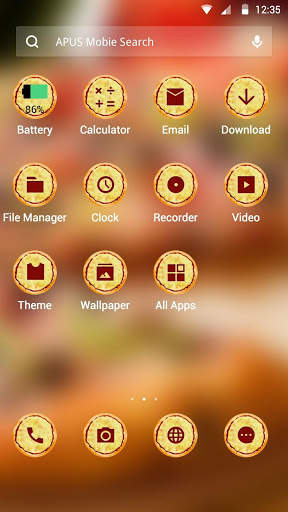 Pizza theme for APUS screenshot 2
