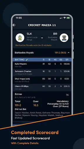 Cricket Mazza 11 Live Line screenshot 8