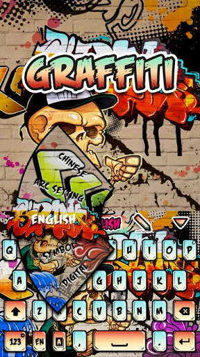 Retro Grafitti GO Keyboard Animated Theme screenshot 2