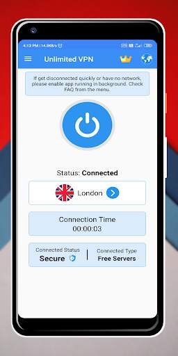 Unlimited VPN Free and secure VPN screenshot 1