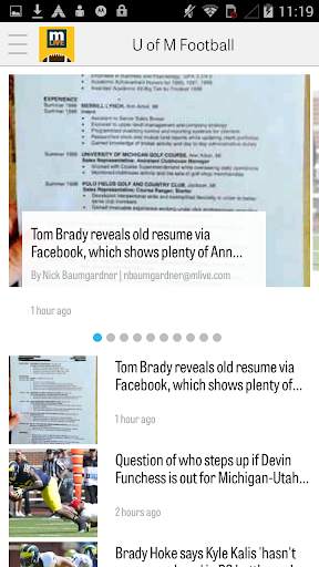 MLive.com: U M Football News screenshot 1