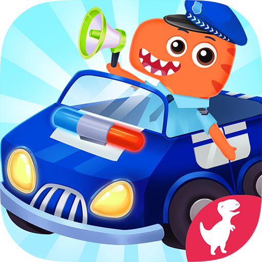 Kinder Polizei Auto fahren icon