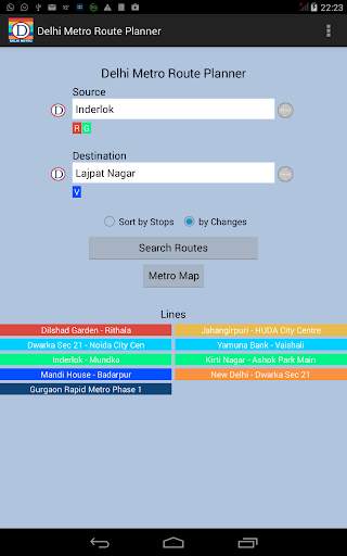 Delhi Metro Route Planner screenshot 9