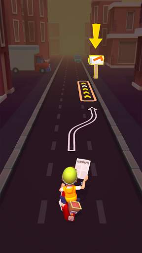 Deliveryman: running bike race 3D screenshot 4