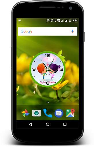 Love clock live wallpaper screenshot 1
