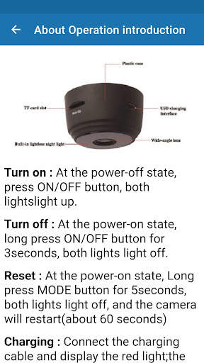 A9 Mini Wifi HD Camera Guide स्क्रीनशॉट 4