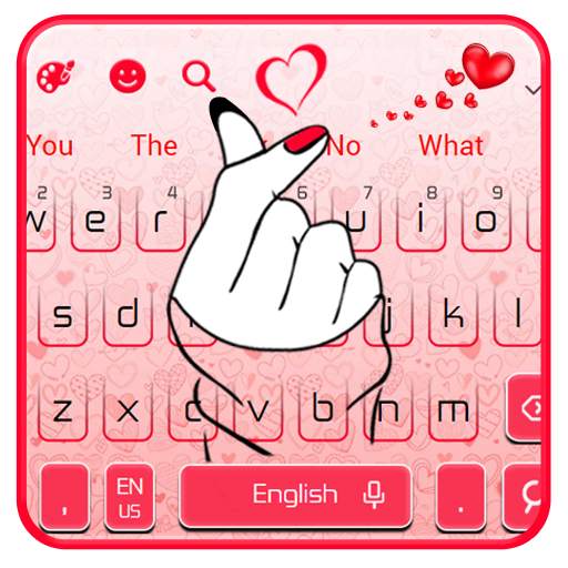 Cute Love Heart Keyboard 10001004