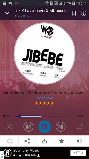 Wasafi Music Player | BongoFleva | Unlimited songs screenshot 4