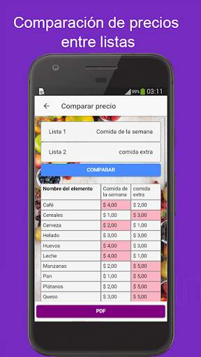 Lista de compras con precio screenshot 5