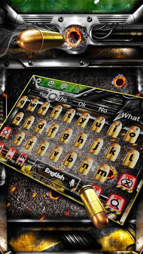 Army Bullet Gun Keyboard Theme screenshot 1