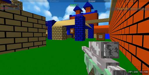 Shooting Zombie Blocky Gun Warfare screenshot 2
