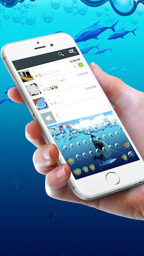 Cool sea shark keyboard theme screenshot 2