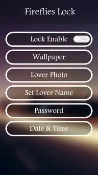 Fireflies lockscreen screenshot 1