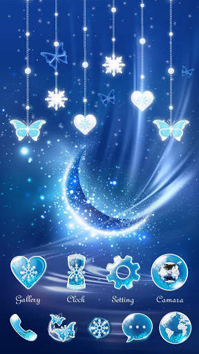 Blue Crystal Go Launcher Theme screenshot 2