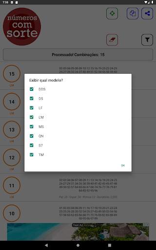 Números com Sorte: combinações para loteria screenshot 7