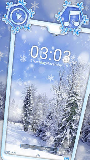 Winter Snowfall Launcher Theme screenshot 3