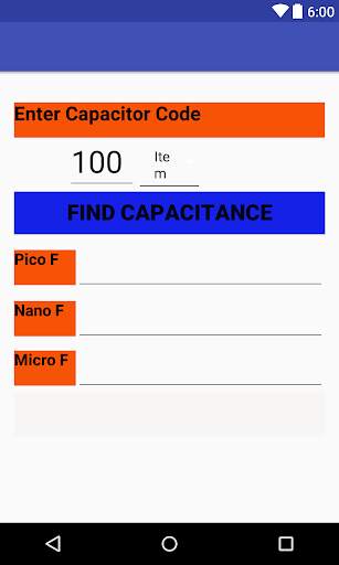 Capacitance code Calculator screenshot 1