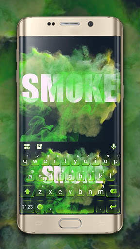 Chủ Đề Bàn Phím Green Smoke Effect screenshot 1
