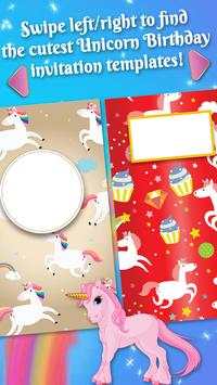 Unicorn Birthday Invitations screenshot 3