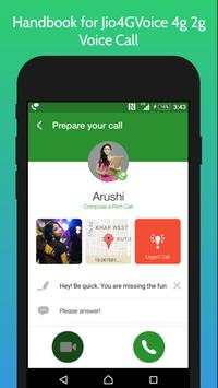 Guide for Jio4GVoice 4g 2g Voice Call screenshot 1