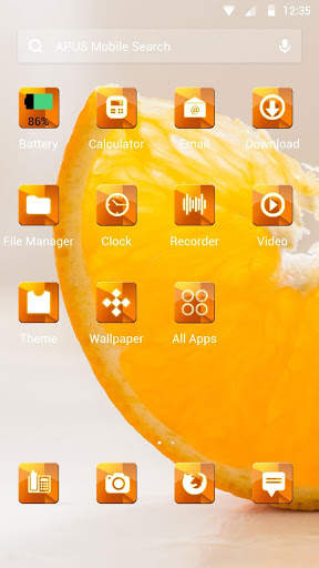 Oranges-APUS Launcher theme screenshot 2