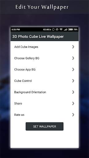 3D Photo Cube Live Wallpaper screenshot 3