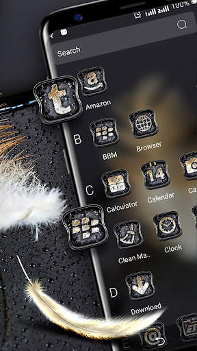 Feather Black Water Drop Theme screenshot 3