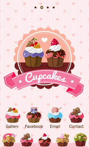Cupcakes GO Launcher Theme screenshot 1