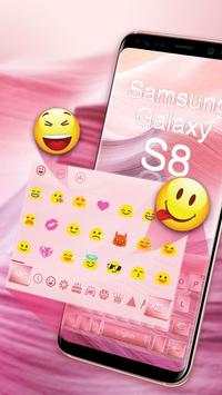 Keyboard for Galaxy S8 Pink screenshot 3