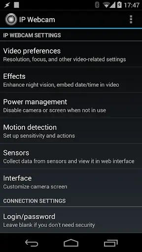 IP Webcam Pro screenshot 1