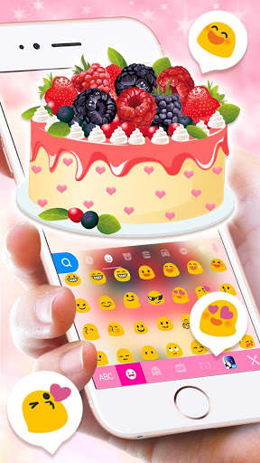 Cartoon Blackberry Cake Tema Papan Kekunci screenshot 2
