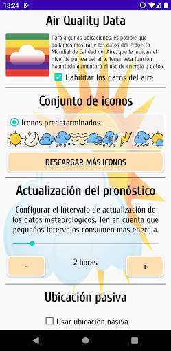 Pronóstico El Tiempo y calidad del aire con widget screenshot 6
