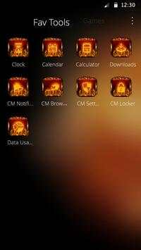 Fire Skull Theme for CM Launch screenshot 4