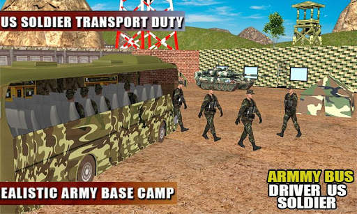 Off Road Army Bus Driving:Soldier Transport Duty screenshot 5