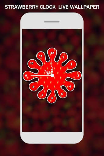Strawberry Clock Live Wallpaper screenshot 4