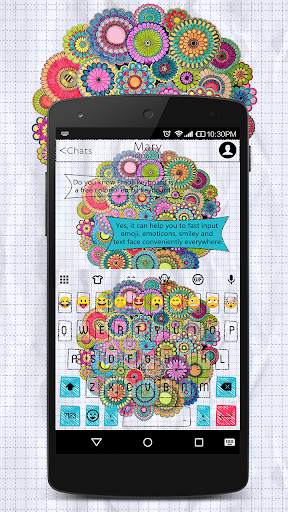 Coloring Book Emoji Keyboard Wallpaper screenshot 1