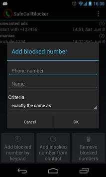 Safe Call Blocker (black list) screenshot 3