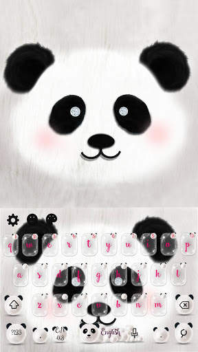 Cute Panda Keyboard Theme screenshot 1