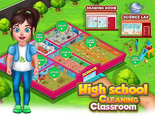 Baby Girl School Cleaning - Keep your school Clean screenshot 10
