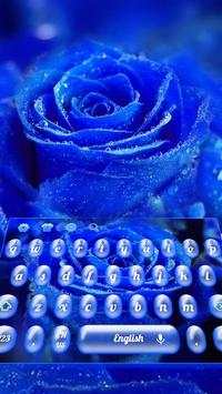 Romantic Blue Rose Keyboard screenshot 2
