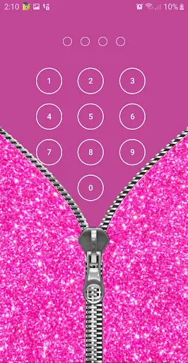 Glitter Zipper Lock Screen screenshot 3