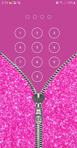 Glitter Zipper Lock Screen screenshot 3