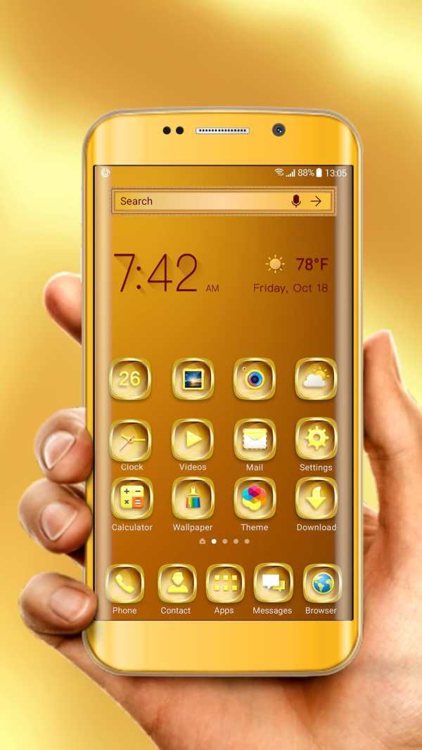 Launcher Golden New Year 2018 screenshot 1