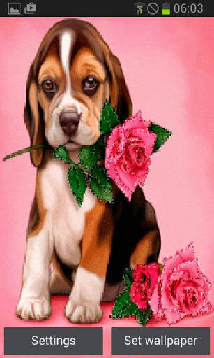 Puppy Rose Live Wallpaper screenshot 1