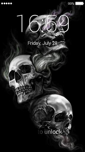 Skeleton Lock Screen 3 تصوير الشاشة