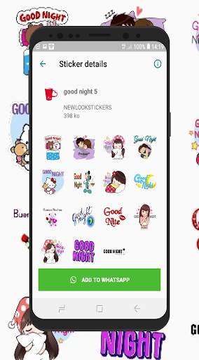 Good Morning & Night Stickers for WhatsApp screenshot 7