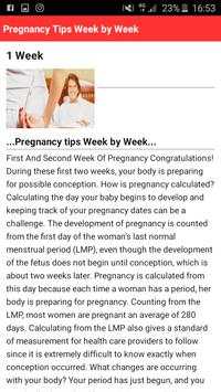 Pregnancy Week By Week - Tips screenshot 2