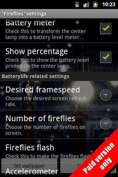 Fireflies Live Wallpaper Free screenshot 8